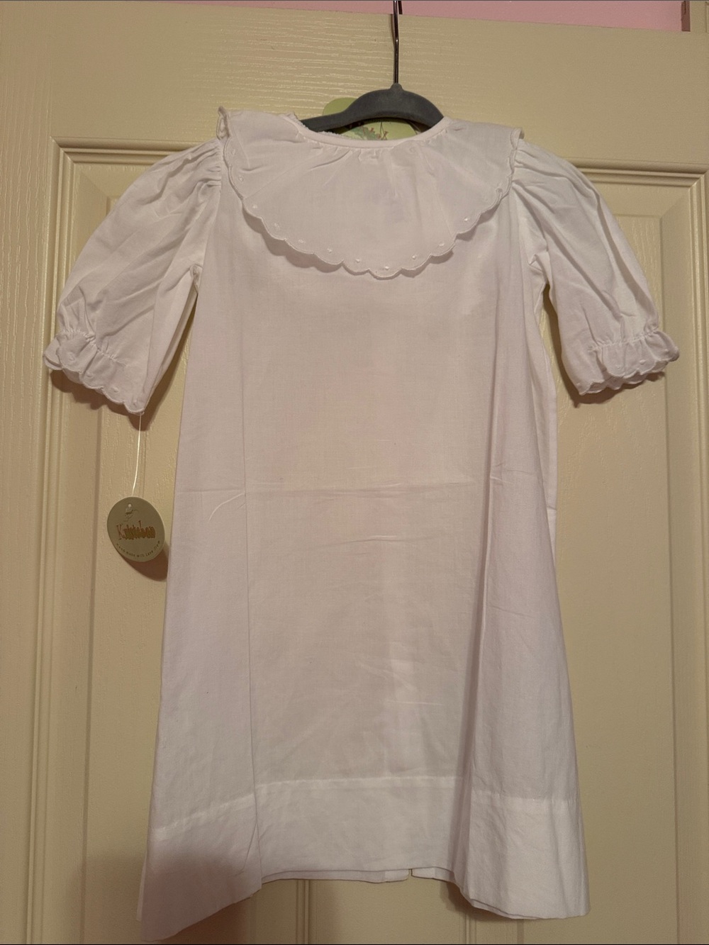 White Girls' Peter Pan Collar Dress